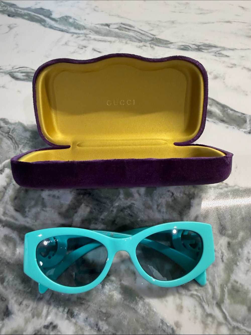 Gucci Turquoise Cat-Eye Sunglasses GG1691S